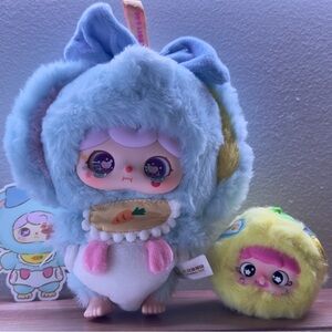 Authentic Baby3 Crie Elephant Plush Doll with with yellow  Yaya Love key chain